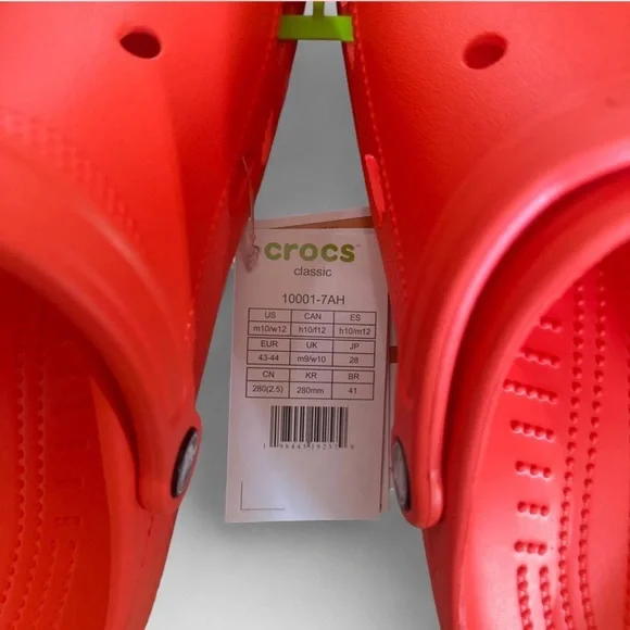 NWT Unisex Adults Classic Clog Crocs “Starfish” Orange Size US Men 10/ Women 12 - Picture 2 of 2